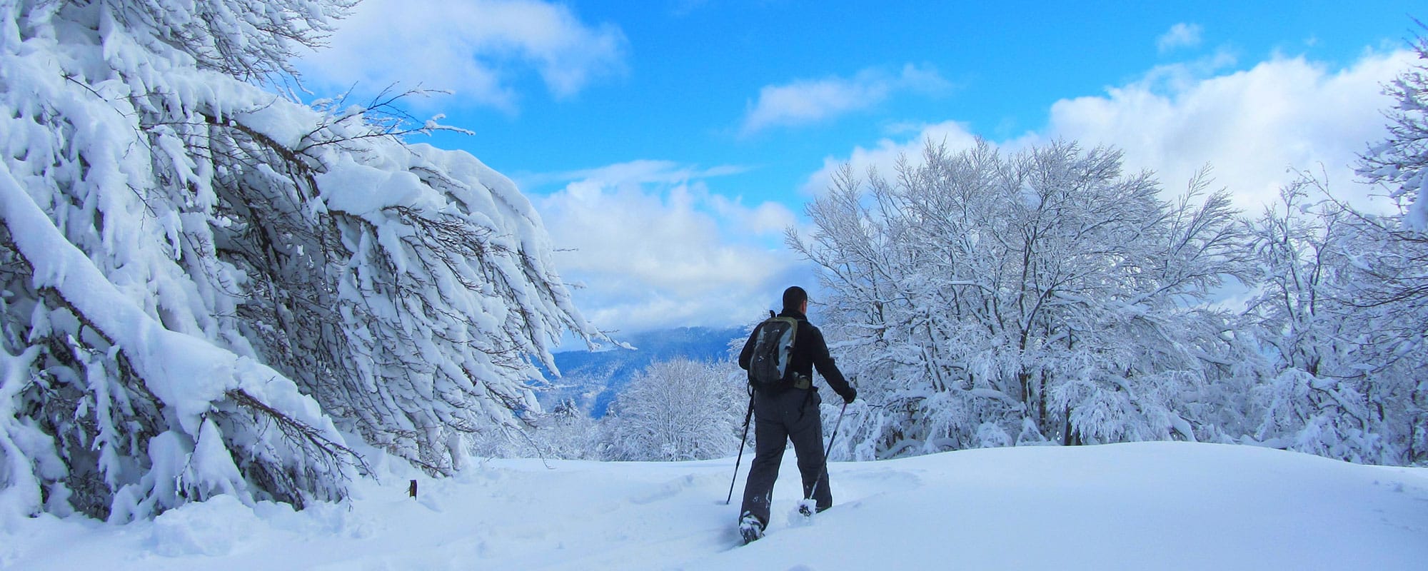 Randonnée en raquettes à neige  semaine en pension complète en hôtel &  guidage inclus